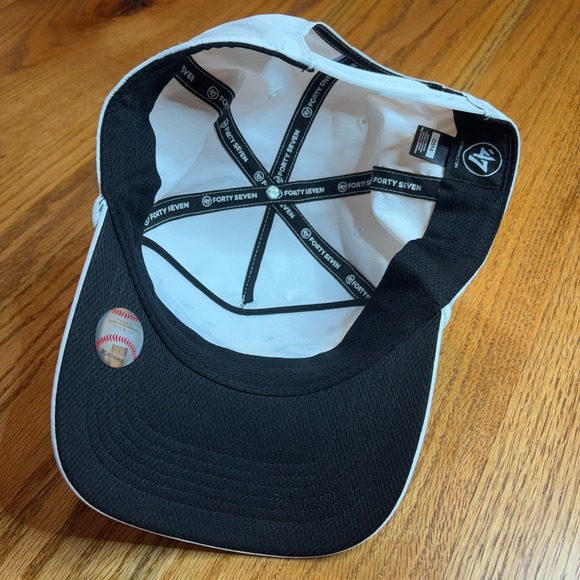 Boston Red‎ Sox Hat Cap White Blue City Connect '47 Downburst Snapback Rope BRRR - Picture 5 of 6